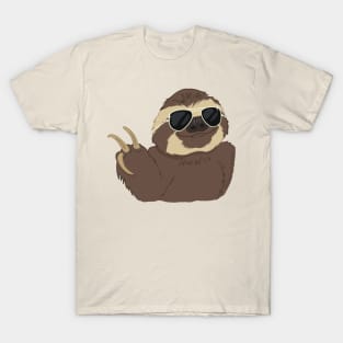 Peace Sign Cool Funny Sloth T-Shirt